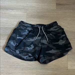 Athleta Kids Camo Shorts - Black and Gray